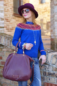 Marc by Marc Jacobs too hot to handle tote, fair isle jumper, Ecua-Andino hat, Fashion and Cookies, fashion blogger