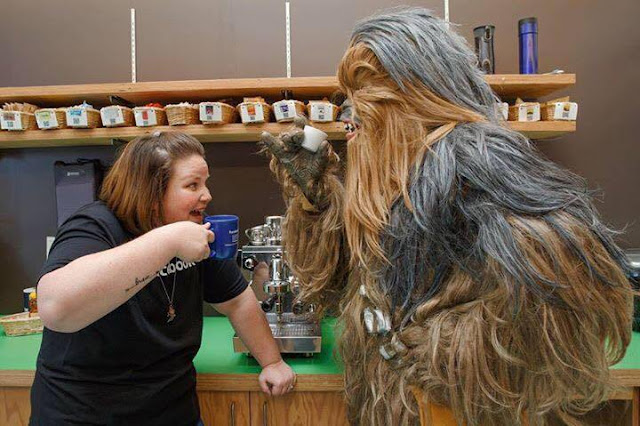 Mulher usa máscara Chewbacca e fica mundialmente famosa