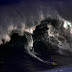 Giant wave surfing competition in Santander