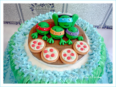 tarta crema tortugas ninja