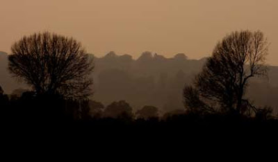 Wytham Hill across Port Meadow,Oxford