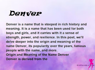 meaning of the name "Denver"