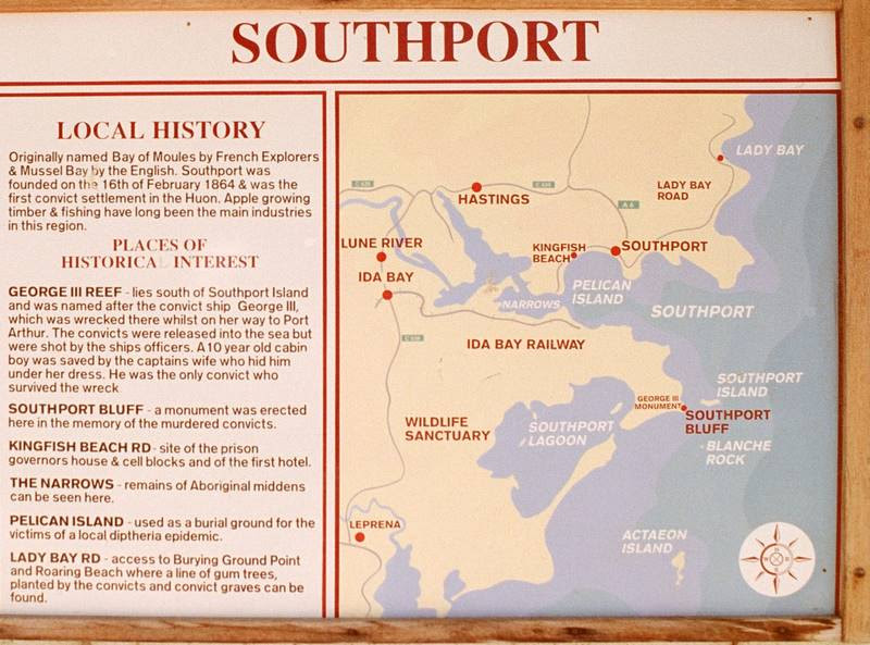 Southport  local tourist information sign 