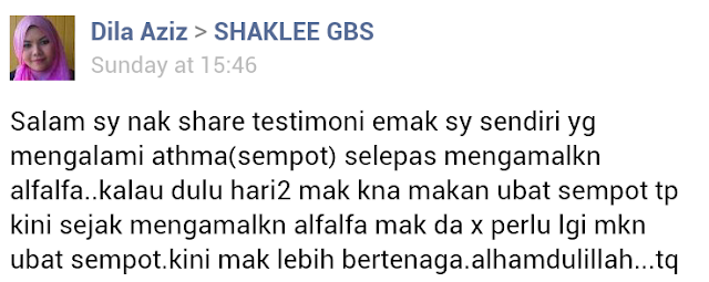 Testimoni Alfalfa