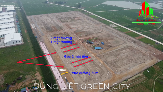 Bán lô góc hai mặt tiền giá đầu tư dự án Dũng Liệt Green City