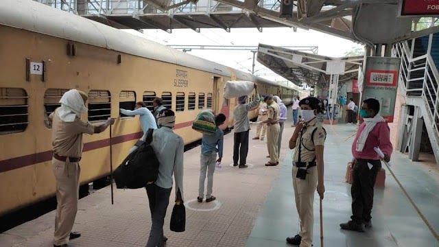 सवाई माधोपुर से ट्रेनों के माद्यम से लोगों को भेजा जा रहा आज करीब 5,000 हज़ार लोगों को भेजा जाएगा