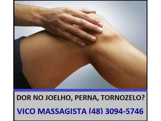 Dor no joelho, massagem, centro, São José SC. Massagem para dor no joelho, dor na patela, dor na rótula do joelho, Vico Massagista e Quiropraxia.