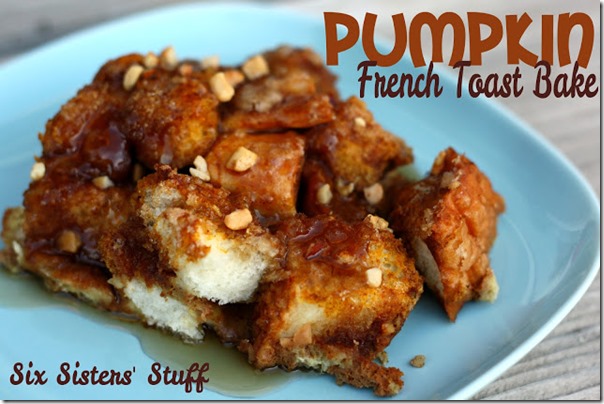Pumpkin French Toast Recipe - what an easy breakfast recipe that can be made the night before hand. Perfect fall recipe that families will all enjoy. Yummy!