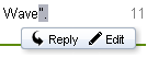 Google Wave double-click menu