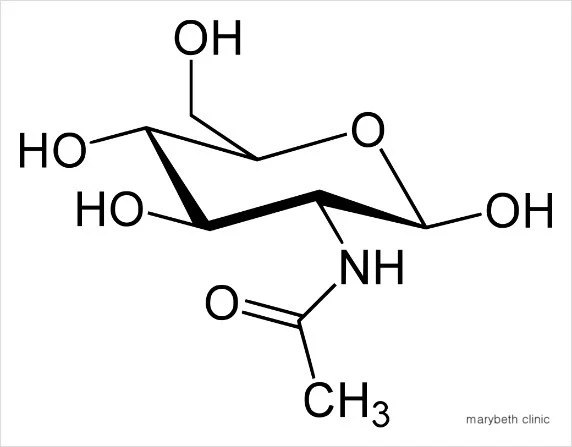N-acetyl glucosamine 화학구조식 이미지