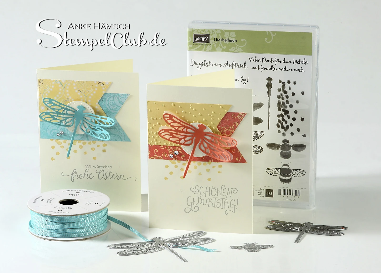 Grußkarte mit dem Produktpaket Li(e)belleien aus dem Mini-Katalog von Stampin' Up!