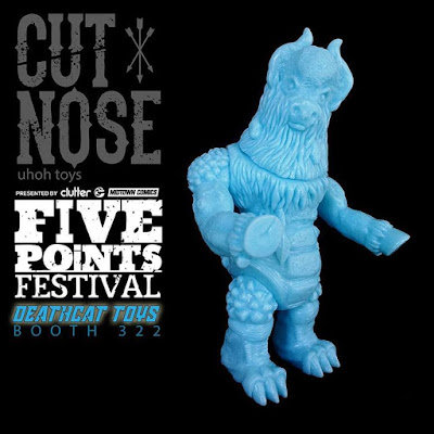 Five Points Festival Exclusive Cut Nose Creamy Blue Unpainted Edition Vinyl Figure by UhOh Toys