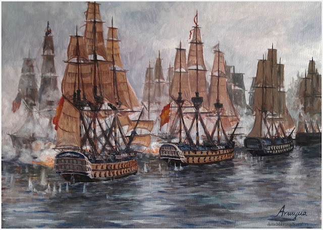 Linea de combate de navíos siglo XIX