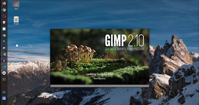 open GIMP image editor in Ubuntu linux to paste screenshot