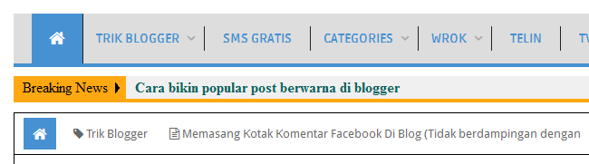 cara bikin Breaking News di blog