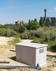 Caseta para bombas de riego campo golf en Madrid