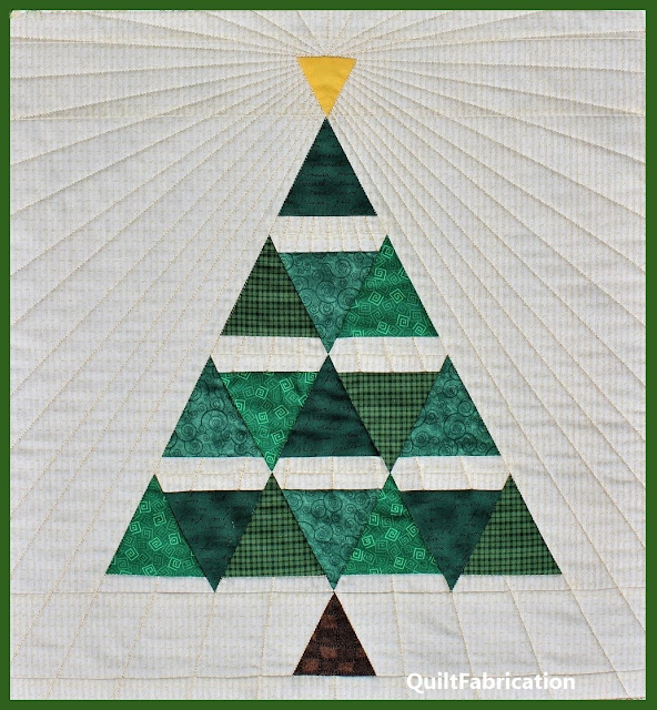 Yuletide Fir Christmas Tree wall hanging by QuiltFabrication