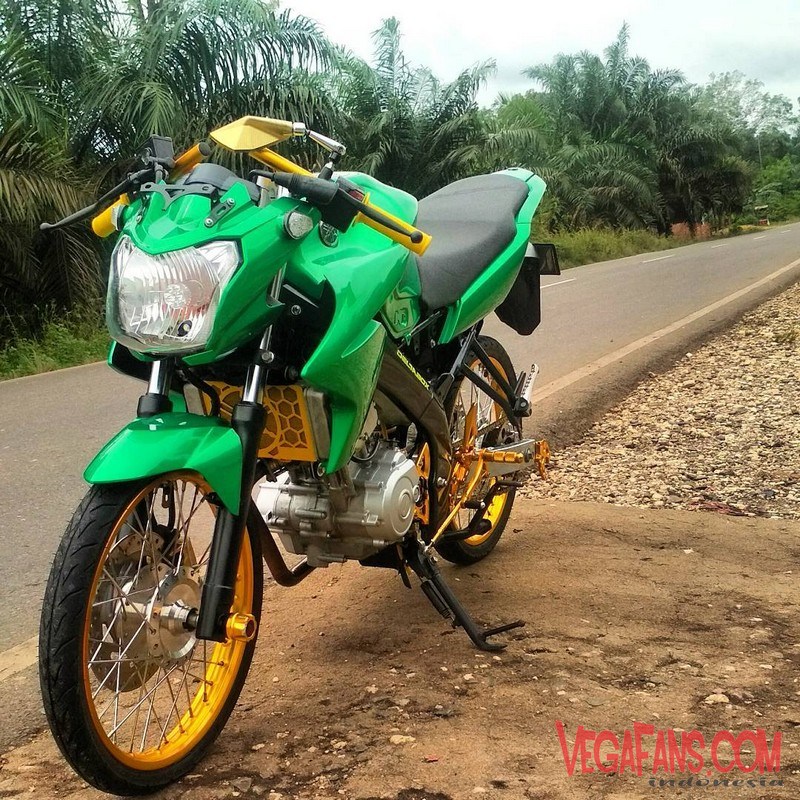 New Vixion Modif Jari Jari Simple Warna Hijau