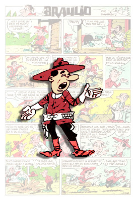 Policia montada en dibujo