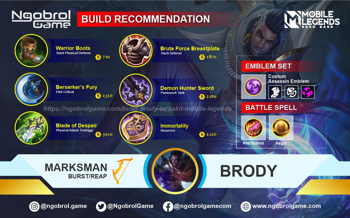 Build Brody Top Global Hurts Mobile Legends