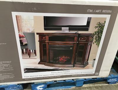 Ember Hearth Electric Media Fireplace: entertainment console and heater all in one