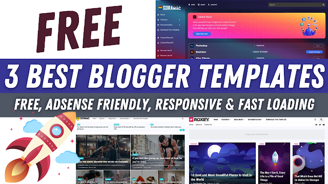 Latest New 3 Free Blogger Templates Download