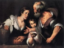 El profeta Elias y la viuda de Sarepta. Bernardo Strozzi (1581-1644)
