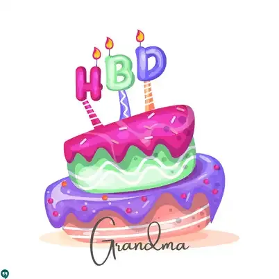 happy birthday candle grandma cake images