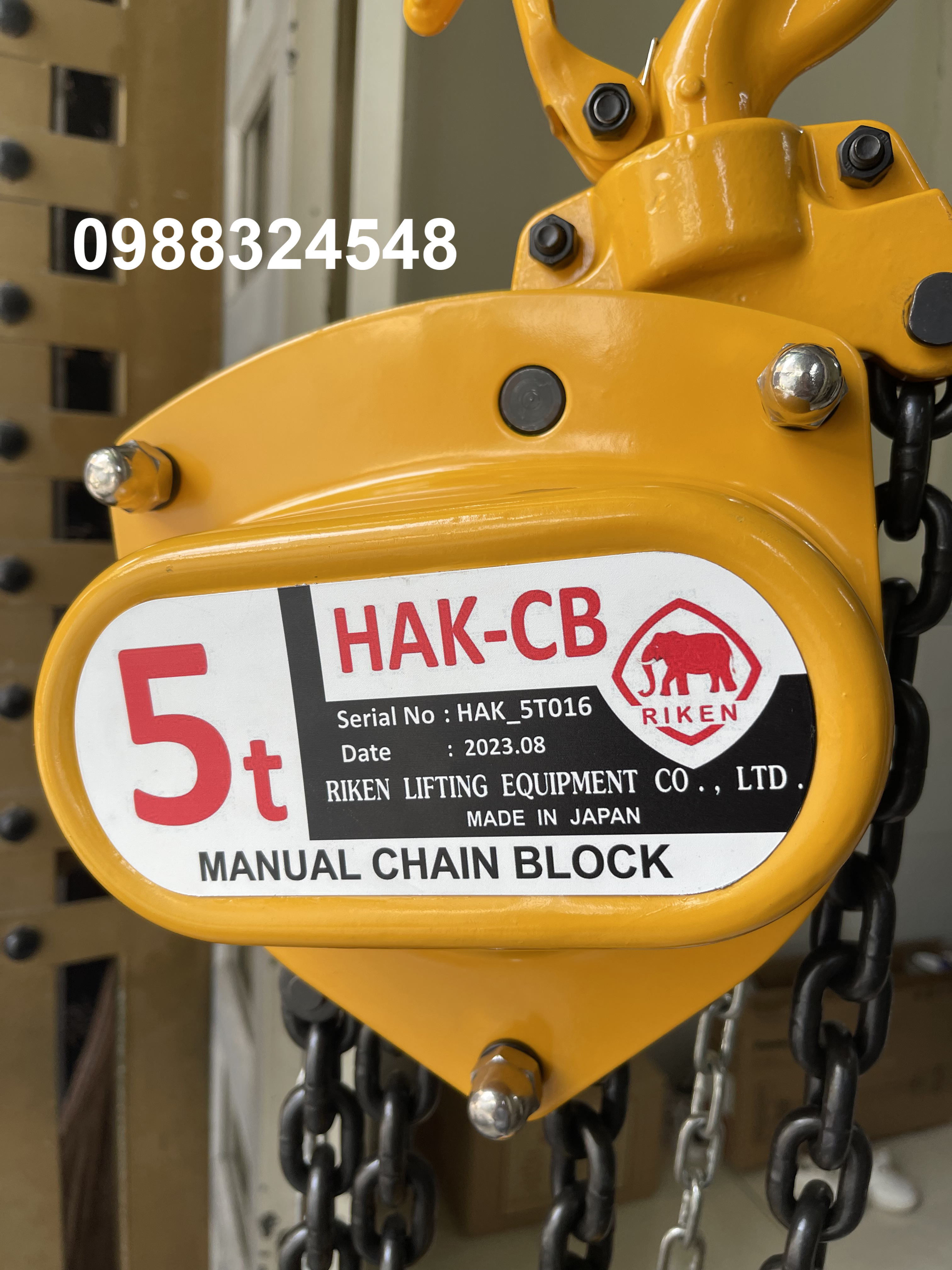 Pa lăng kéo tay Riken 5 tấn HAK-CB / HAK-CB 5 ton Riken Chain Hoist