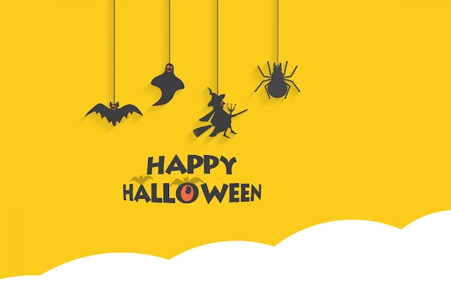 Free Happy Halloween Minimal wallpaper. Click on the image above to download for HD, Widescreen, Ultra HD desktop monitors, Android, Apple iPhone mobiles, tablets.