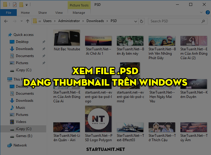Xem file .PSD dạng Thumbnail trên Windows