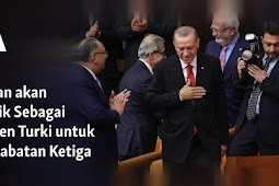 Recep Tayyip Erdogan Dilantik SEbagai Presiden Turki untuk Masa Jabatan Ketiga
