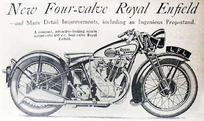Ingenious prop stand on 1932 Royal Enfield.