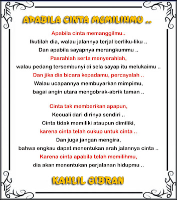 Jati Wirachmat l ONANI ONLINE: PUISI : Kahlil Gibran