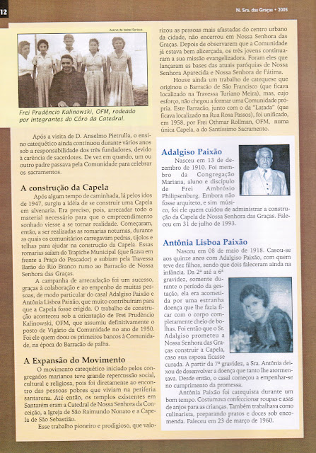 PROGRAMAÇÃO DAS FESTIVIDADES DE N. SRA. DAS GRAÇAS - 2005 - PAG 12