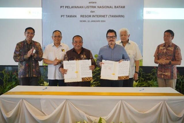 PT PLN Batam bersama PT Tamarin Tandatangani Perjanjian Jual Beli Tenaga Listrik