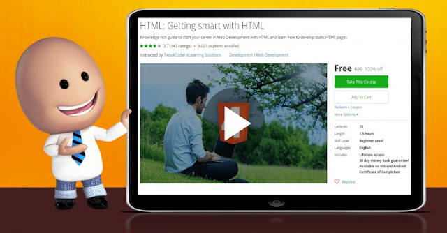 [100% Off] HTML: Getting smart with HTML| Worth 20$