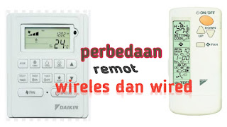 Perbedaan remot wireless dan wired pada ac