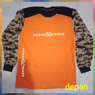 Kaos Pramuka Loreng Orange