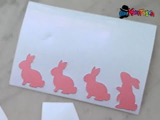 stickers conigli con cartoncino cartonato