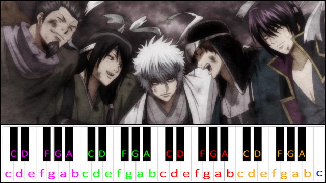 Donten by DOES (Gintama OP5) Piano / Keyboard Easy Letter Notes for Beginners