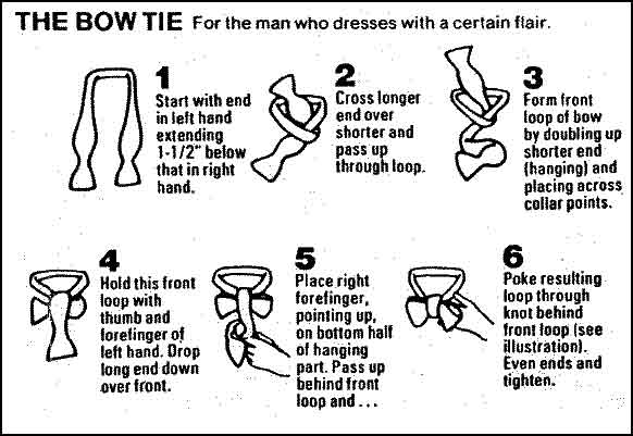 howto tie tie. a bow tie, you know how to
