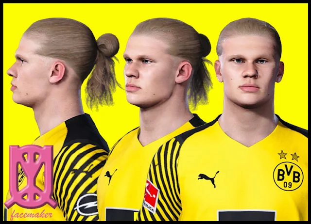 Erling Haaland Face 2022 For eFootball PES 2021