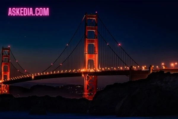 جسر البوابة الذهبية Golden Gate Bridge - سان فرانسيسكو - الولايات المتحدة الأمريكية ( جسر معلق يمتد عبر مضيق البوابة الذهبية - يعد جسر البوابة الذهبية أحد المعالم البارزة في سان فرانسيسكو )
