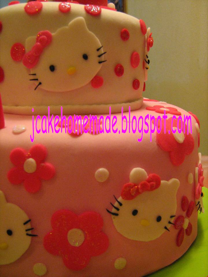 Hello Kitty birthday cake. Happy 10th birthday Evelyn