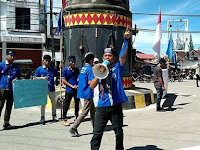 GMKI Cabang Teluk Dalam Gelar Aksi Peduli Aktivis Balik Papan