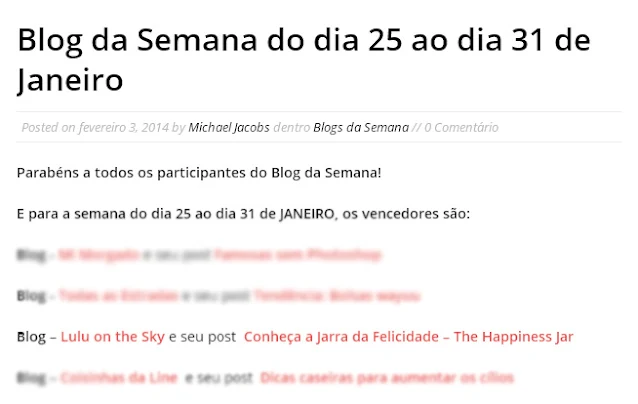 Blog Lulu on the Sky é um dos vencedores do Blog da Semana pelo CBBloggers