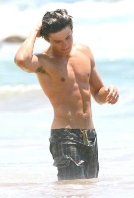 zac efron shirt off