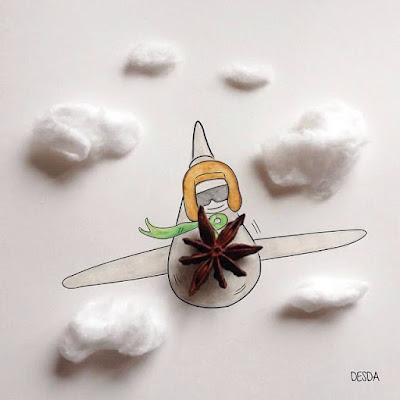 funny and cute photo illustrations by Clara Desda