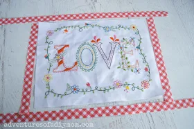 thin fabric to sew onto embroidered fabric